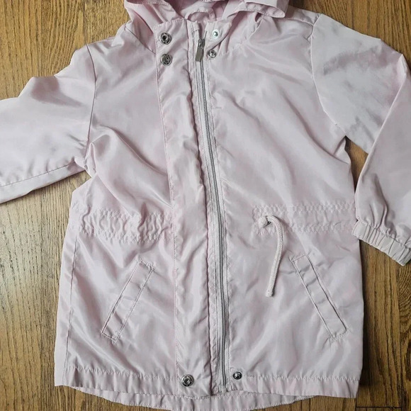 Reserved girls hooded light pink coat size 110cm/ 5T - Picture 3 of 9